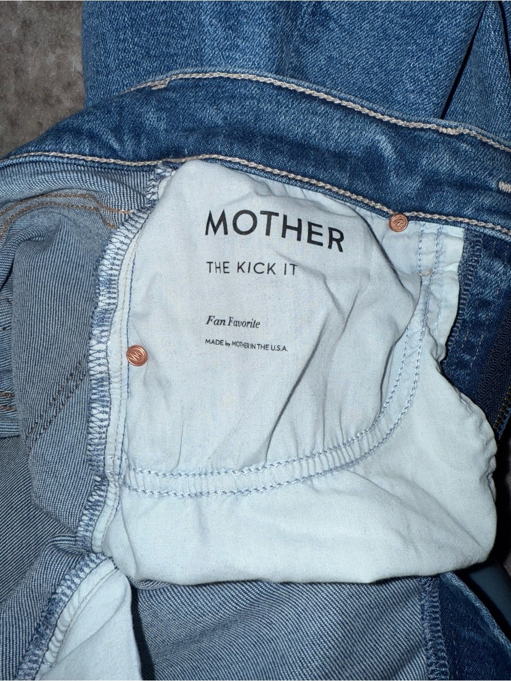 MOTHER The Kick It Denim Jeans Size 24 - Picture 7 of 8